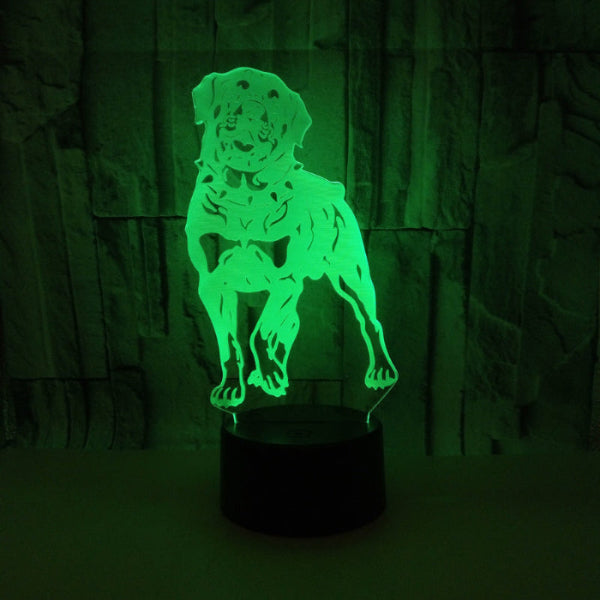 Bunte LED-Lampe mit Touch & Fernbedienung – 3D-Effekt Nachtlicht