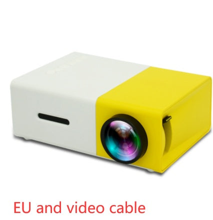 Tragbarer Mini-Projektor YG300 – Heimkino bis 100 Zoll EU and video cable