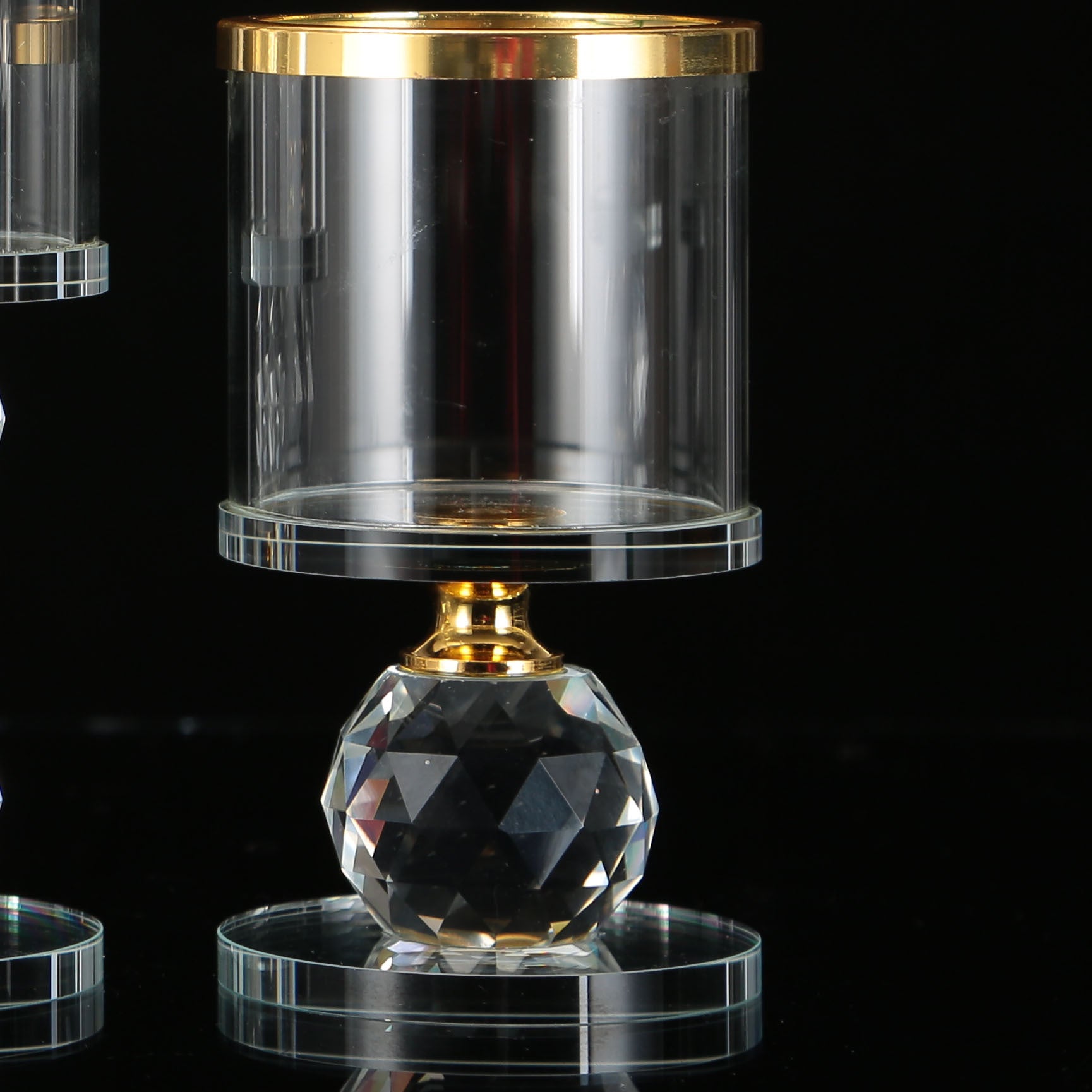 romantischer Kristall-Kerzenhalter – Dekoration