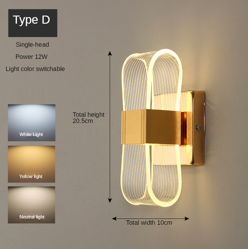 Moderne Wandlampe im Nordic Style - LED Acryl Wandleuchte mit Blütendesign Golden single head twill 220V