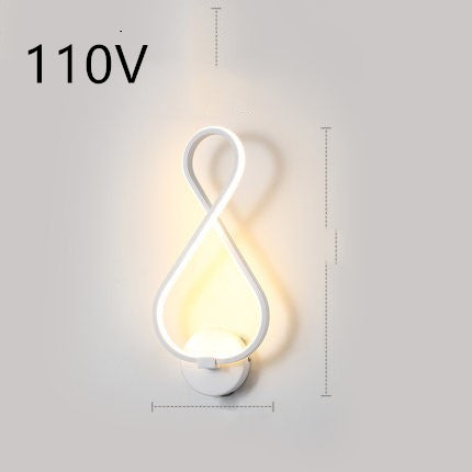 LED-Wandleuchte Nordisch – Minimalistisches Design für dein Schlafzimmer 8characters 110V Warm light