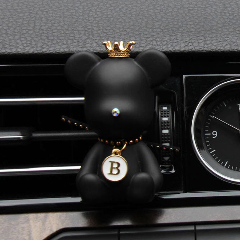 Auto-Duftaccessoire Klimaanlage Luftauslass Duft Dekoration Black Riveted Bear