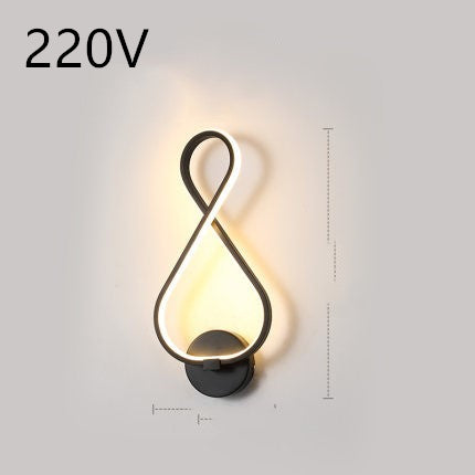 LED-Wandleuchte Nordisch – Minimalistisches Design für dein Schlafzimmer 8 black Warm light