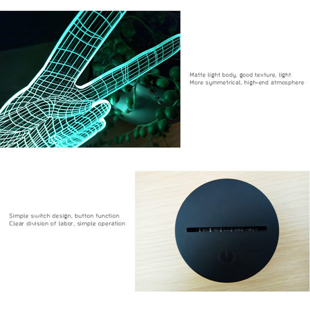 3D Stereo LED-Nachtlicht – Valentinstag Geschenk mit Farbwechsel