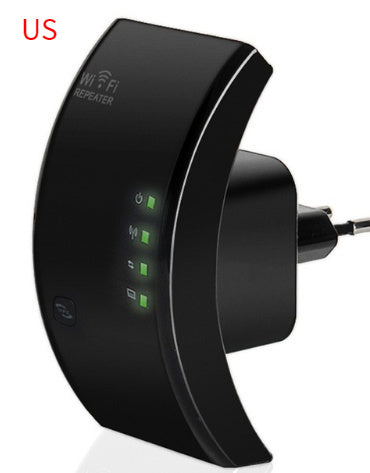 WLAN-Repeater 300 Mbps – WiFi-Verstärker & Signalverstärker Black US Plug