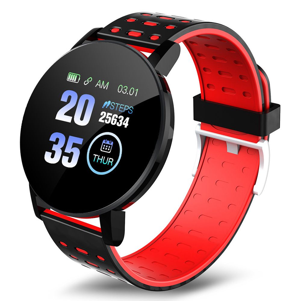 119 Plus Smartwatch – Fitness-Tracker mit Herzfrequenzmessung Red
