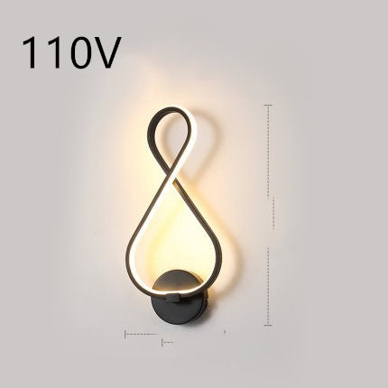 LED-Wandleuchte Nordisch – Minimalistisches Design für dein Schlafzimmer 8black 110V Warm light