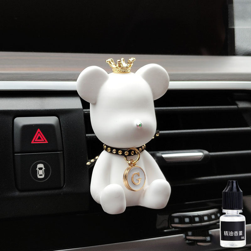 Auto-Duftaccessoire Klimaanlage Luftauslass Duft Dekoration White Riveted Bear