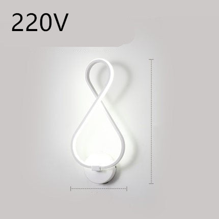 LED-Wandleuchte Nordisch – Minimalistisches Design für dein Schlafzimmer 8 characters White light