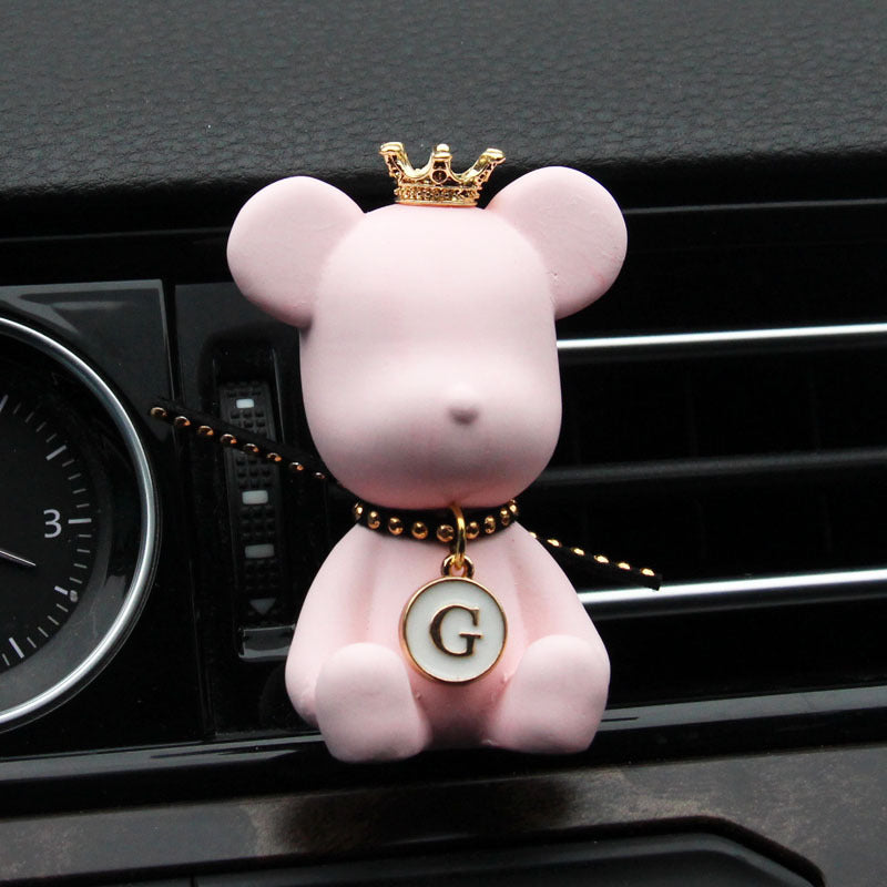 Auto-Duftaccessoire Klimaanlage Luftauslass Duft Dekoration Pink Riveted Bear