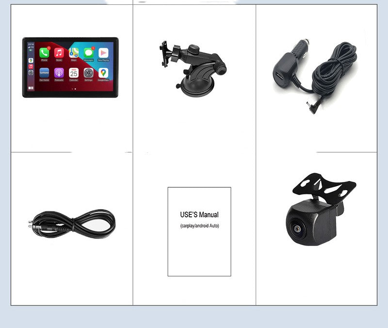 7" Tragbares Auto-Display mit CarPlay & Android Auto – Wireless Projektion