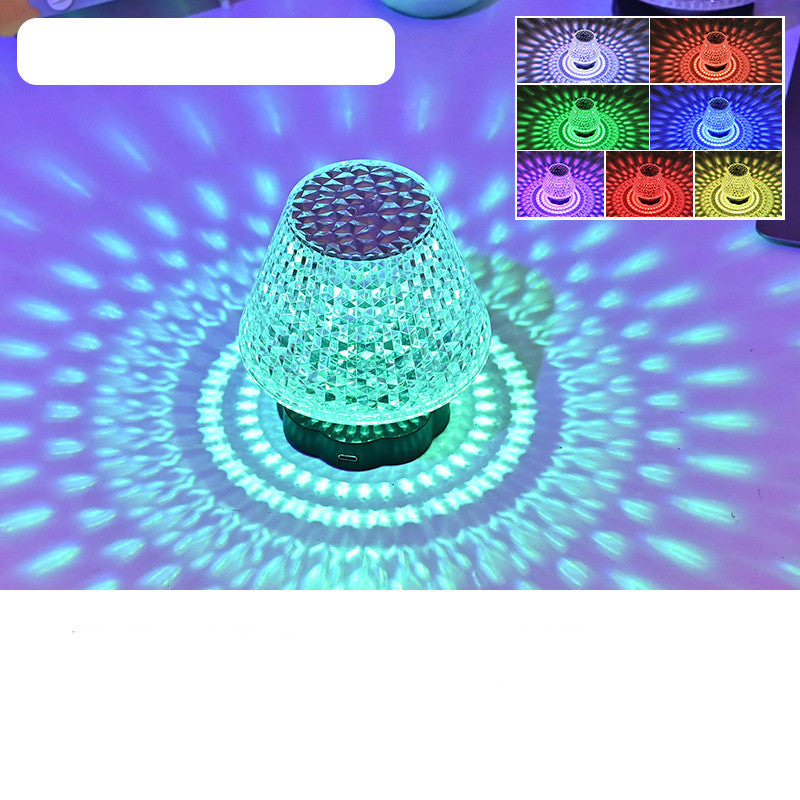 Diamant-Kristall Tischleuchte mit Touch-Sensor – Dimmbar & USB