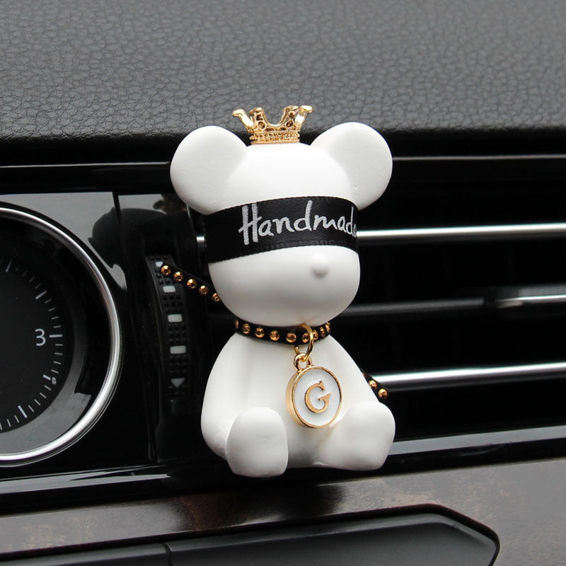 Auto-Duftaccessoire Klimaanlage Luftauslass Duft Dekoration White blindfolded bear