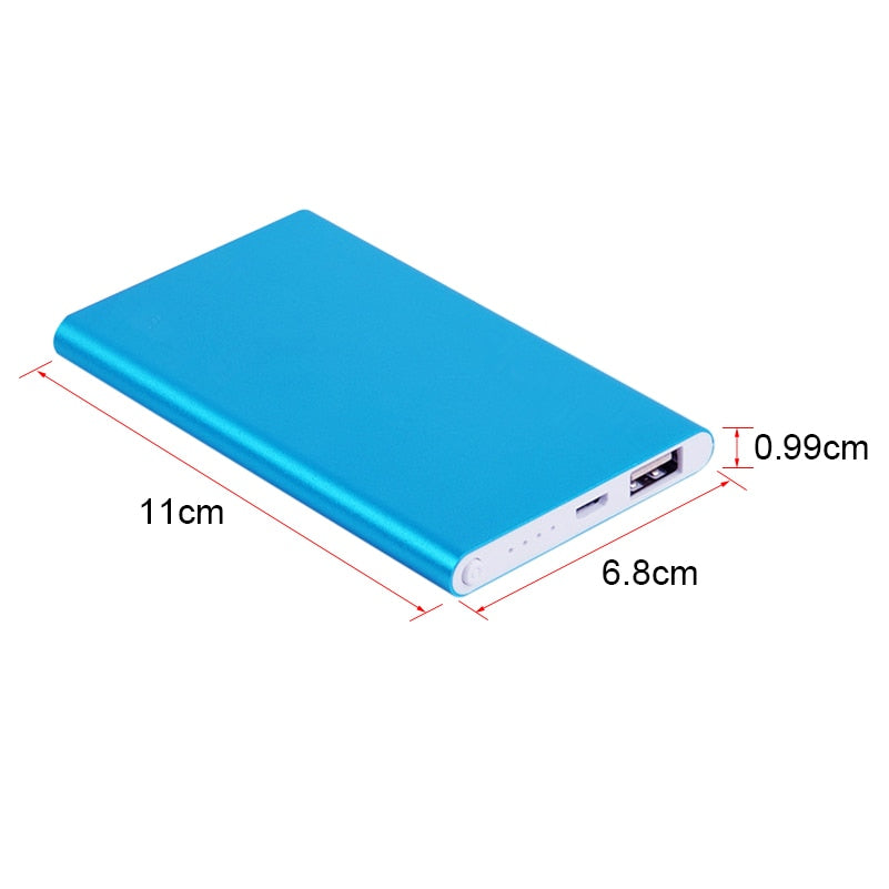 Ultradünne Powerbank 4500 mAh – Passt in jede Tasche Blue 4500mAh