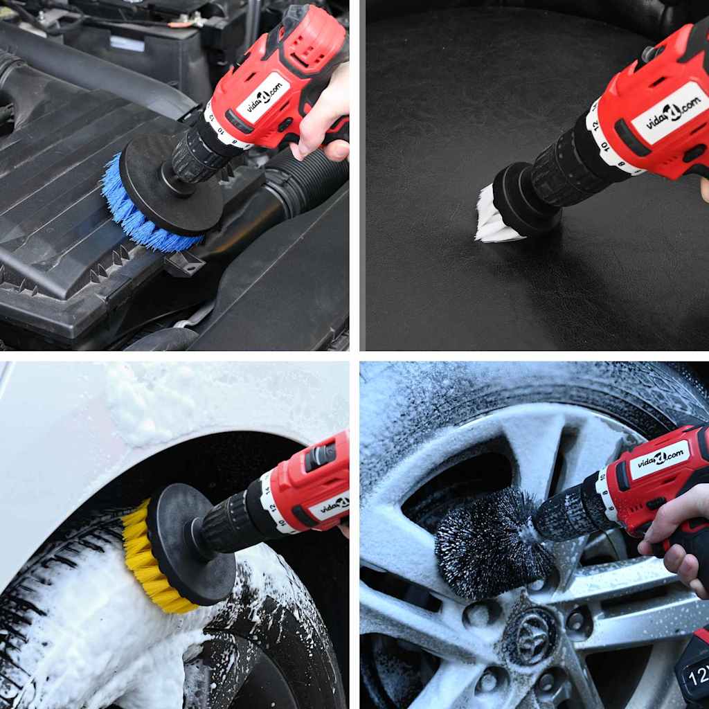 Bohrmaschinenbürsten-Set, 28-teilig, mehrfarbig, Autoreinigungsbürsten-Set 12