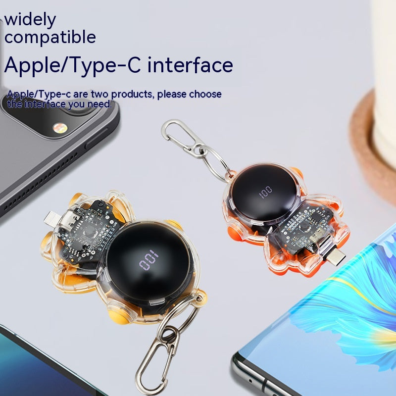 Mini Notfall-Powerbank Schlüsselanhänger – Immer dabei wenn's zählt