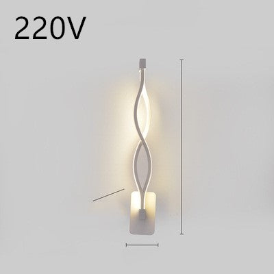 LED-Wandleuchte Nordisch – Minimalistisches Design für dein Schlafzimmer Wavy white Warm light