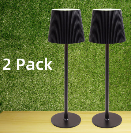 Kabellose Lade-Schreibtischlampe, KTV-Cocktailbar-Tischlampe, tragbares Nachtlicht 2pcs Black