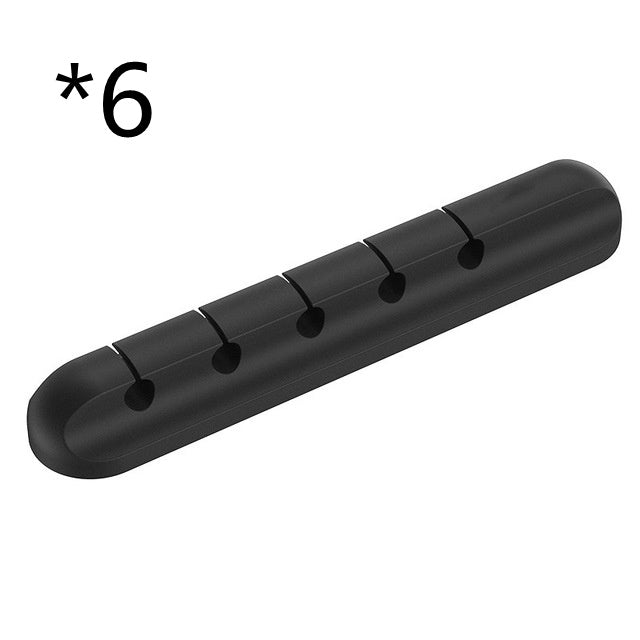 Silikon-USB-Kabelaufwickler, Schreibtisch-Kabelorganisator, Mehrzweckclips, Kabelschutz für kabelgebundene Kopfhörer 5clips 6pc