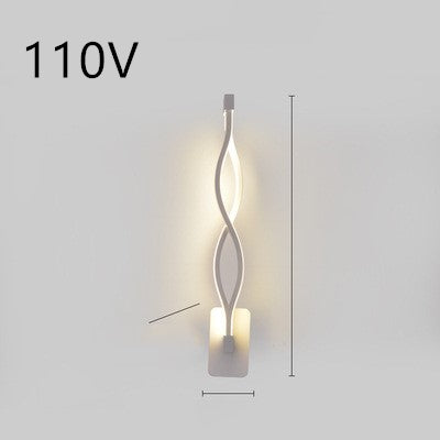 LED-Wandleuchte Nordisch – Minimalistisches Design für dein Schlafzimmer Wavy white 110V Warm light