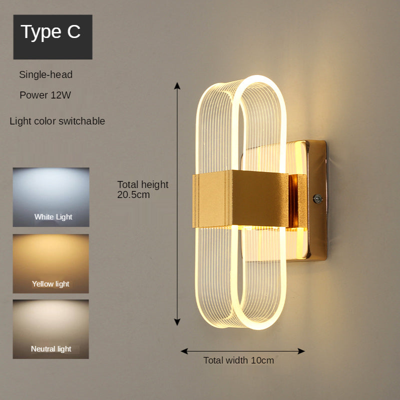 Moderne Wandlampe im Nordic Style - LED Acryl Wandleuchte mit Blütendesign Golden single head vertical pa 220V