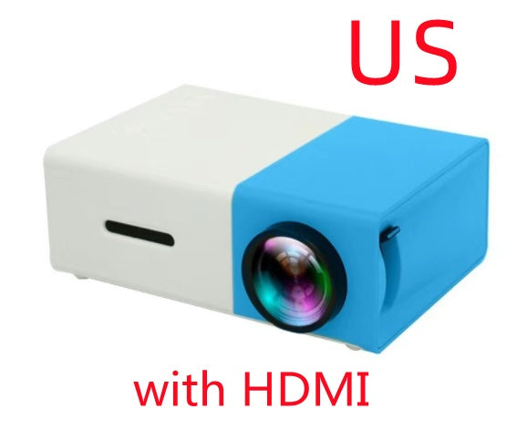Tragbarer Mini-Projektor YG300 – Heimkino bis 100 Zoll Blue US with HDMI