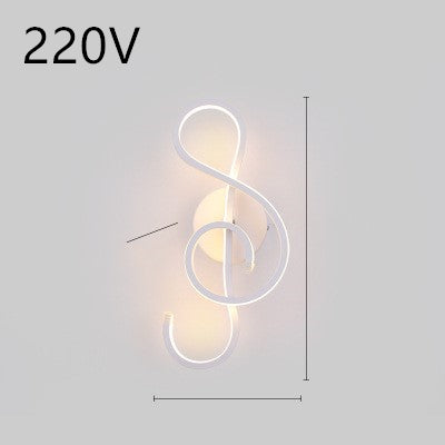LED-Wandleuchte Nordisch – Minimalistisches Design für dein Schlafzimmer Note white Warm light