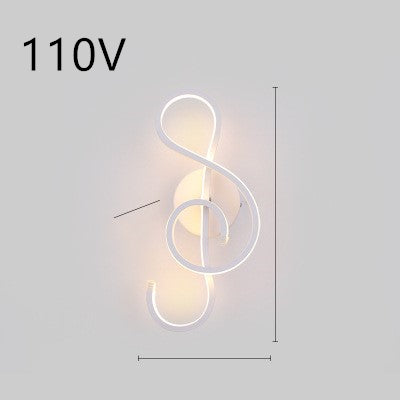 LED-Wandleuchte Nordisch – Minimalistisches Design für dein Schlafzimmer Note white 110V Warm light
