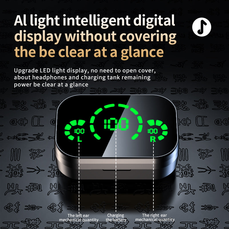 Kabellose Bluetooth Earbuds mit LED-Display – Premium Sound für unterwegs