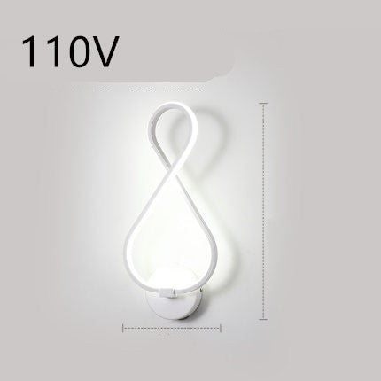 LED-Wandleuchte Nordisch – Minimalistisches Design für dein Schlafzimmer 8characters 110V White light