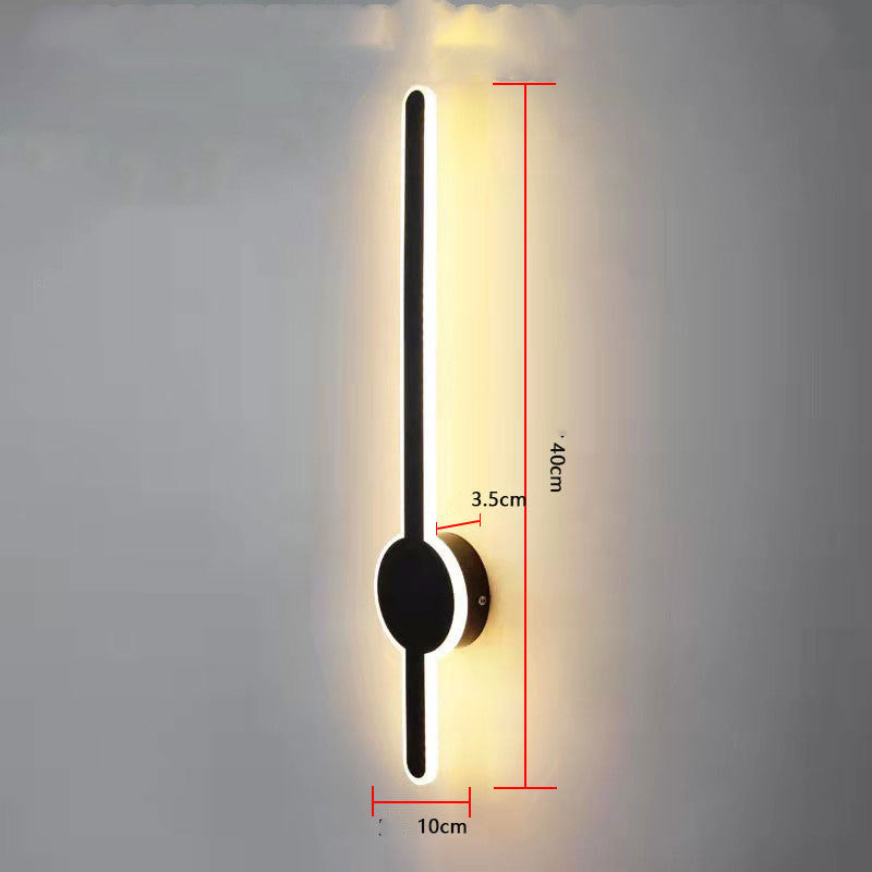 Minimalistische LED-Acryl-Wandleuchte – Luxus-Design für moderne Räume 40cm black 17W Trichromatic Dimming