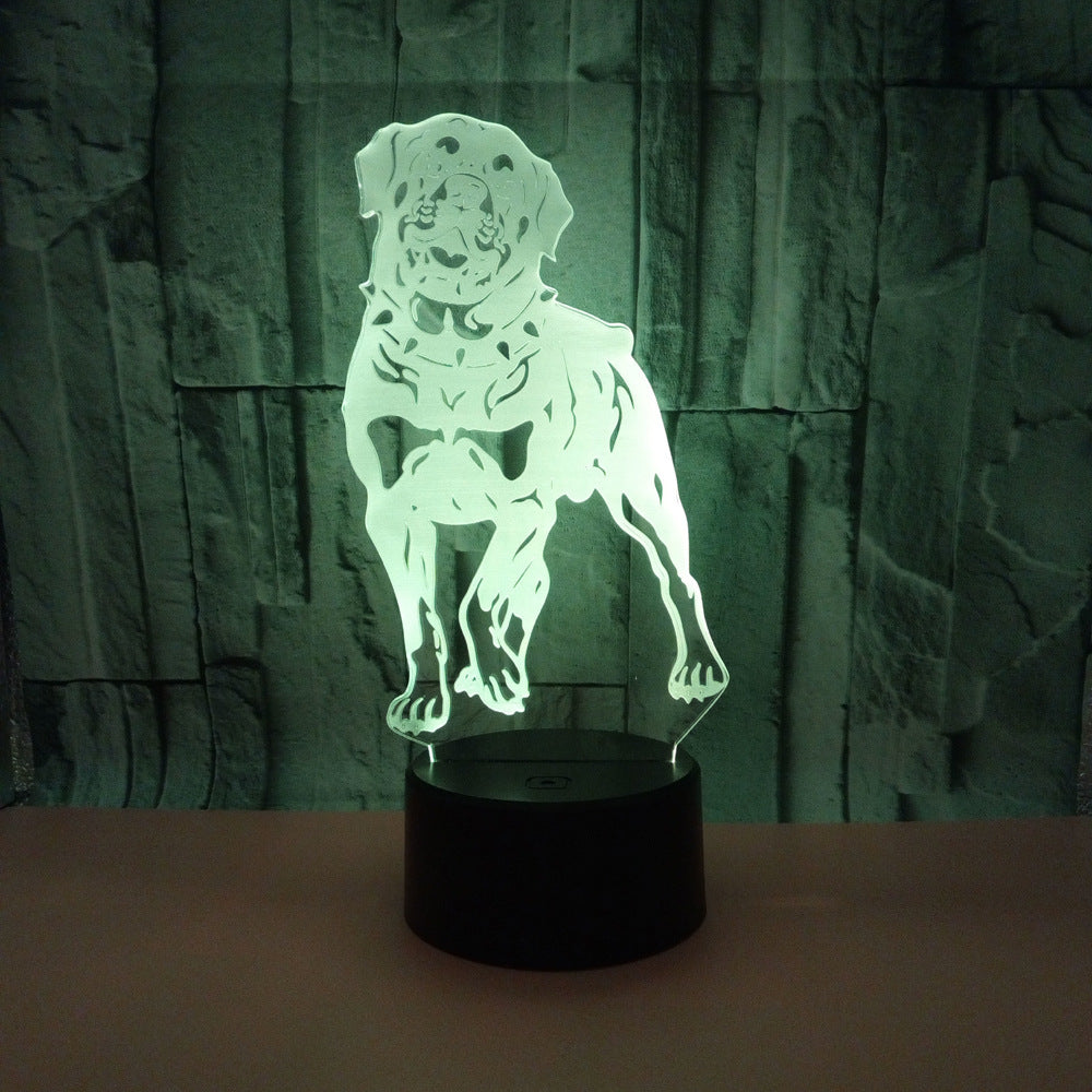 Bunte LED-Lampe mit Touch & Fernbedienung – 3D-Effekt Nachtlicht