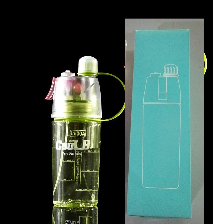 Sport-Trinkflasche mit Sprühnebel 600ml – Auslaufsicher & BPA-frei Green 400ml box