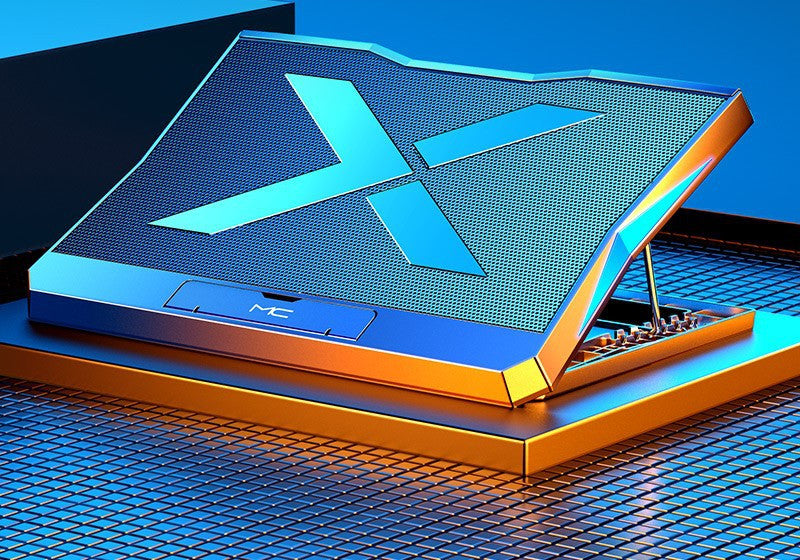 Laptop-Kühlständer mit 6 Lüftern – Klappbar, höhenverstellbar, USB