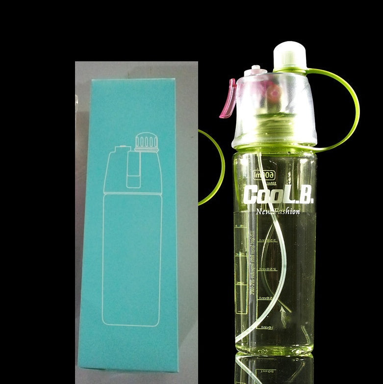 Sport-Trinkflasche mit Sprühnebel 600ml – Auslaufsicher & BPA-frei Green 600ml box