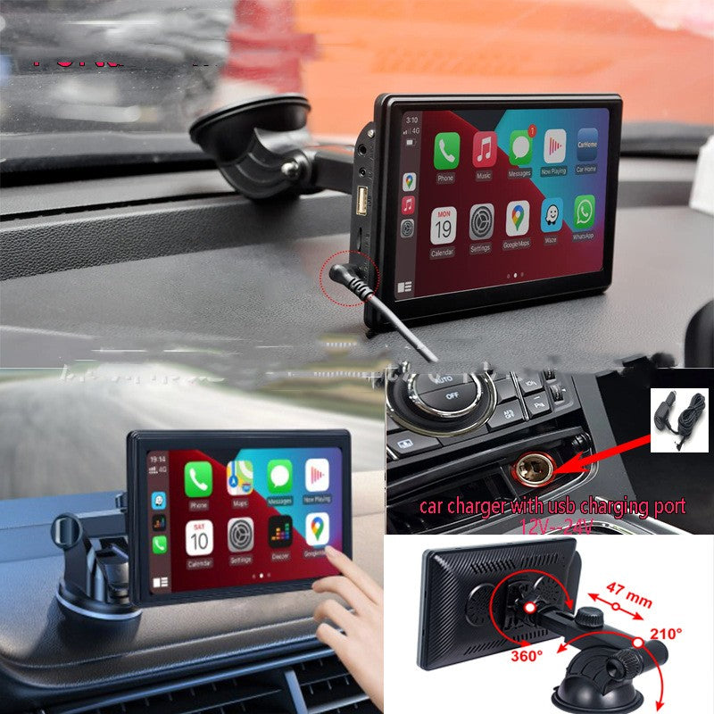 7" Tragbares Auto-Display mit CarPlay & Android Auto – Wireless Projektion