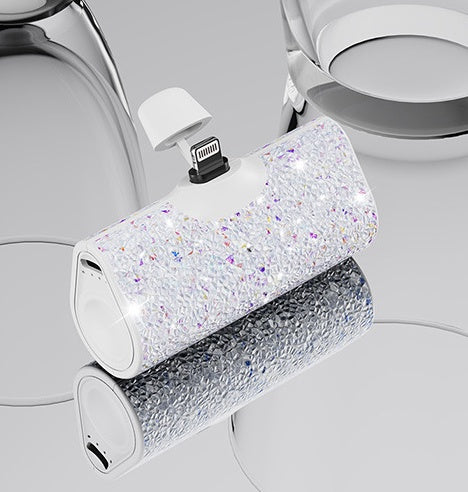 Diamant-Kapsel Powerbank – Klein wie ein Lippenstift, immer dabei Color Apple Interface