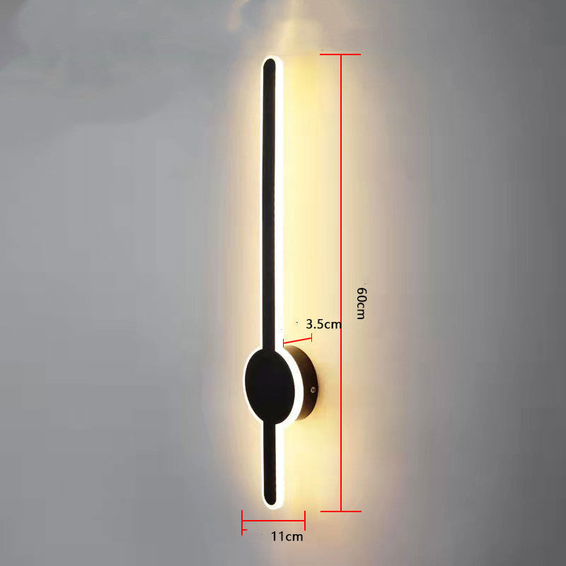 Minimalistische LED-Acryl-Wandleuchte – Luxus-Design für moderne Räume 60cm black 25W Trichromatic Dimming