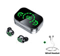 Kabellose Bluetooth Earbuds mit LED-Display – Premium Sound für unterwegs Black set usb